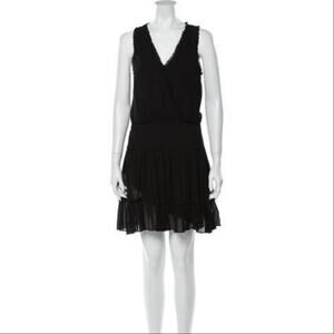Nicole Miller Artelier Black Raw‎ Hem Ruffle Dress